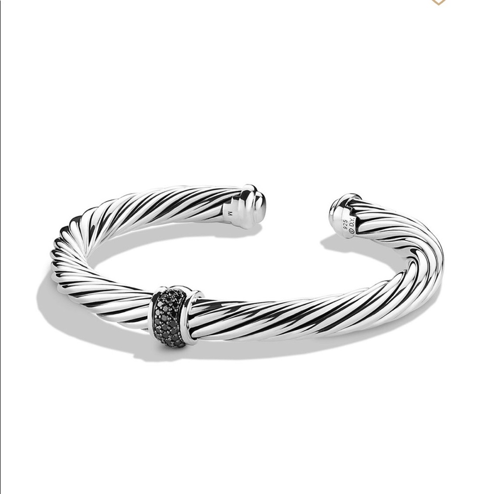 David Yurman cable bracelet with black diamonds